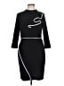 Glamour Graphic Black Cocktail Dress Size 10 - photo 1