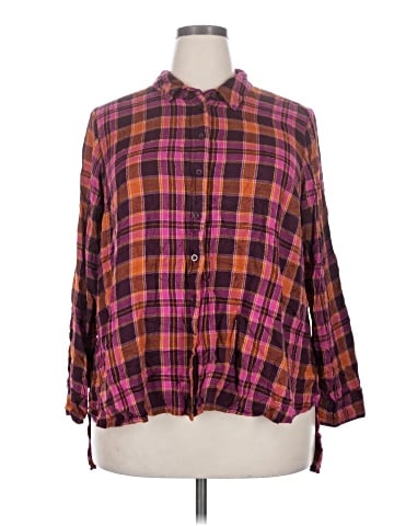 Lane Bryant 3/4 Sleeve Button-Down Shirt (view 1)