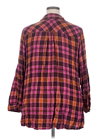 Lane Bryant 3/4 Sleeve Button-Down Shirt (view 2)