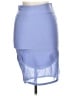 Wow Couture Solid Blue Casual Skirt Size L - photo 1