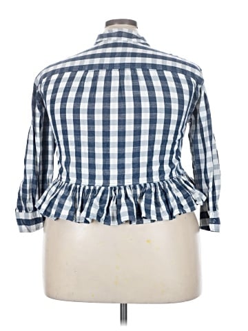 LC Lauren Conrad 3/4 Sleeve Button-Down Shirt (view 2)