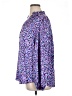 First Love 100% Polyester Animal Print Purple Long Sleeve Blouse Size XL - photo 5