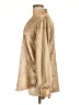 Tess 100% Polyester Metallic Gold Long Sleeve Blouse Size L - photo 5