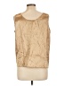 Tess 100% Polyester Gold Sleeveless Blouse Size L - photo 2