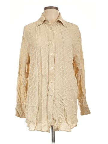Filippa K Long Sleeve Silk Top (view 1)