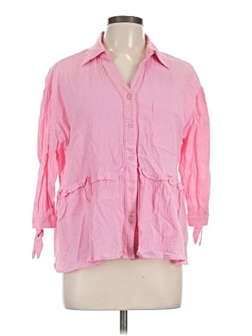 The Impeccable Pig 3/4 Sleeve Button-Down Shirt (view 1)