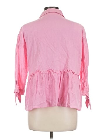 The Impeccable Pig 3/4 Sleeve Button-Down Shirt (view 2)