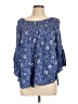 Studio West Blue 3/4 Sleeve Blouse Size L - photo 1