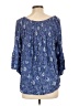Studio West Blue 3/4 Sleeve Blouse Size L - photo 2