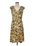North Style Print Yellow Casual Dress Size 8 - photo 1