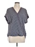 Max Studio 100% Polyester Blue Short Sleeve Blouse Size L - photo 1