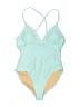 Old Navy Solid Teal One Piece Swimsuit Size L - photo 1