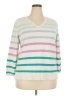 Talbots Stripes White Pullover Sweater Size 2X - photo 1