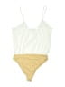 WAYF 100% Polyester Yellow Bodysuit Size S - photo 2