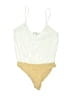 WAYF 100% Polyester Yellow Bodysuit Size S - photo 1
