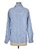 Unbranded Stripes Blue 3/4 Sleeve Button-Down Shirt Size M - photo 2