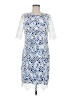 Antonio Melani 100% Polyester Print Blue Cocktail Dress Size 8 - photo 1