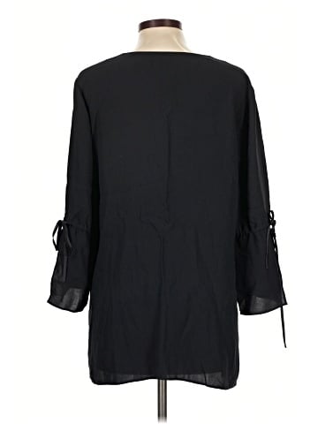 Lafayette 148 New York 3/4 Sleeve Silk Top (view 2)
