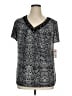 I.N. Studio Silver Short Sleeve Top Size 1X - photo 1