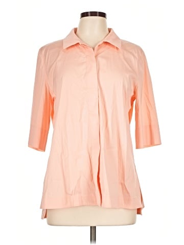 Lafayette 148 New York 3/4 Sleeve Button-Down Shirt (view 1)