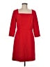 Ann Taylor Solid Red Casual Dress Size 6 - photo 1