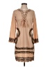 Venus 100% Polyester Tan Casual Dress Size XS - photo 1