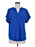 Unbranded 100% Polyester Blue Short Sleeve Blouse Size M - photo 1