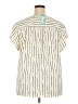 Fun2Fun Stripes Ivory Short Sleeve Blouse Size 2X - photo 2