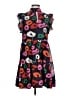 Milly Print Black Casual Dress Size L (estimated) - photo 1