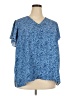 Fun2Fun Blue Short Sleeve Blouse Size 2X - photo 1