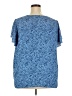 Fun2Fun Blue Short Sleeve Blouse Size 2X - photo 2