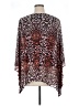 Rafaella Animal Print Orange Poncho Size XL - photo 2