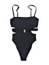Vitamin A Solid Black One Piece Swimsuit Size S - photo 1