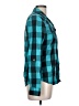 Delia's Plaid Teal Long Sleeve Button-Down Shirt Size L - photo 4