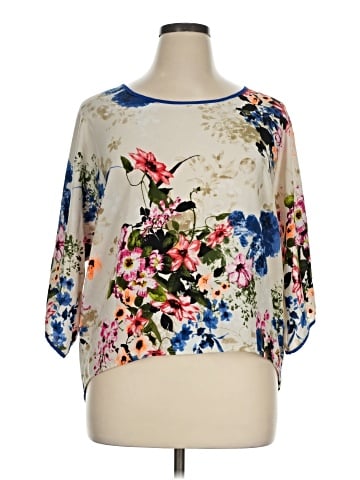 Bobeau 3/4 Sleeve Blouse (view 1)