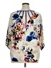Bobeau 100% Polyester Floral Ivory 3/4 Sleeve Blouse Size XL - photo 2