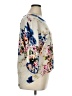 Bobeau 100% Polyester Floral Ivory 3/4 Sleeve Blouse Size XL - photo 4