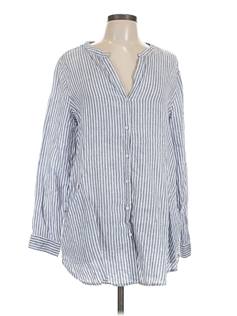 Pre-owned Sigrid Olsen 3/4 Sleeve Blouse In Blue