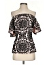 Venus Black Short Sleeve Blouse Size S - photo 1