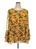 Skye's The Limit Gold 3/4 Sleeve Blouse Size 3X - photo 1
