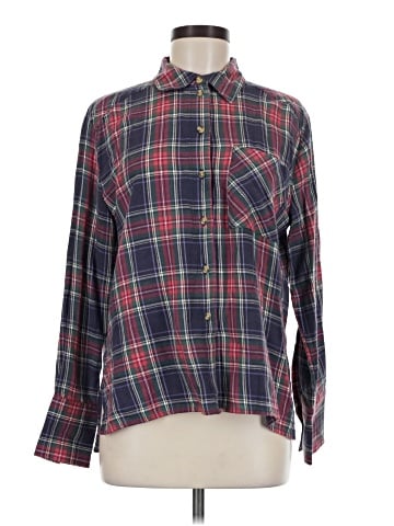 Topshop Long Sleeve Button-Down Shirt (view 1)