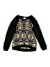 Ella Moss 100% Recycled Polyester Print Black Pullover Sweater Size 12 - photo 1