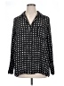 Pleione 100% Polyester Polka Dots Black Long Sleeve Blouse Size XL - photo 1