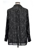 Pleione 100% Polyester Polka Dots Black Long Sleeve Blouse Size XL - photo 2