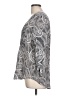 Fred David Paisley Gray 3/4 Sleeve Blouse Size L - photo 5