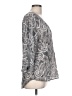 Fred David Paisley Gray 3/4 Sleeve Blouse Size L - photo 4