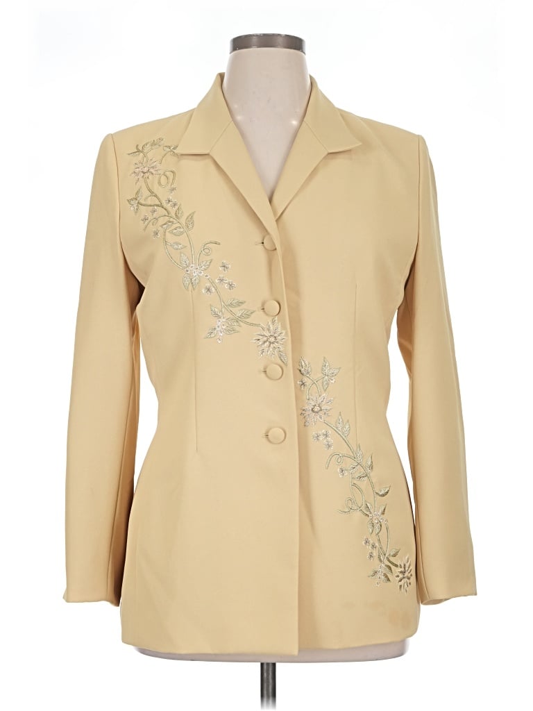 Pre-owned Le Suit Blazer Jacket In Tan