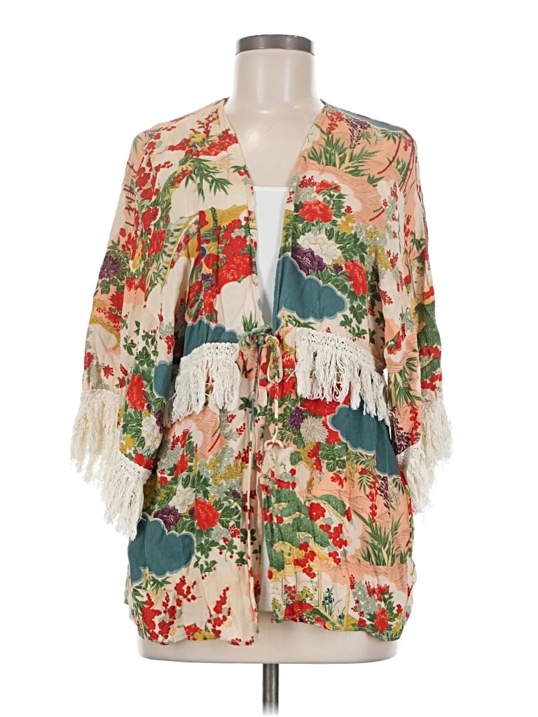 Pre-owned Trafaluc By Zara Kimono In Ivory