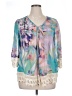Adiva 100% Polyester Blue 3/4 Sleeve Blouse Size XL - photo 1