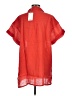 Vitamin A 100% Linen Red Short Sleeve Blouse Size M - photo 2